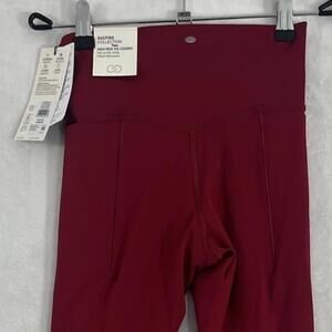 CALIA Women's Inspire Mesh Red Leggings XS Womens 7/8 Legging NWT $108 NEW